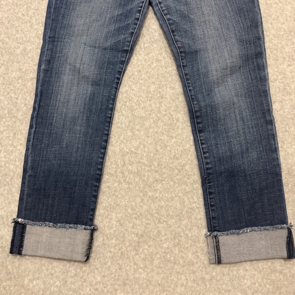 KUT from the Kloth Straight Leg Denim Jeans Blue Raw Hem Size 4 - Picture 3 of 15